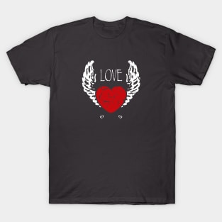 Angel Wings Love Heart T-Shirt